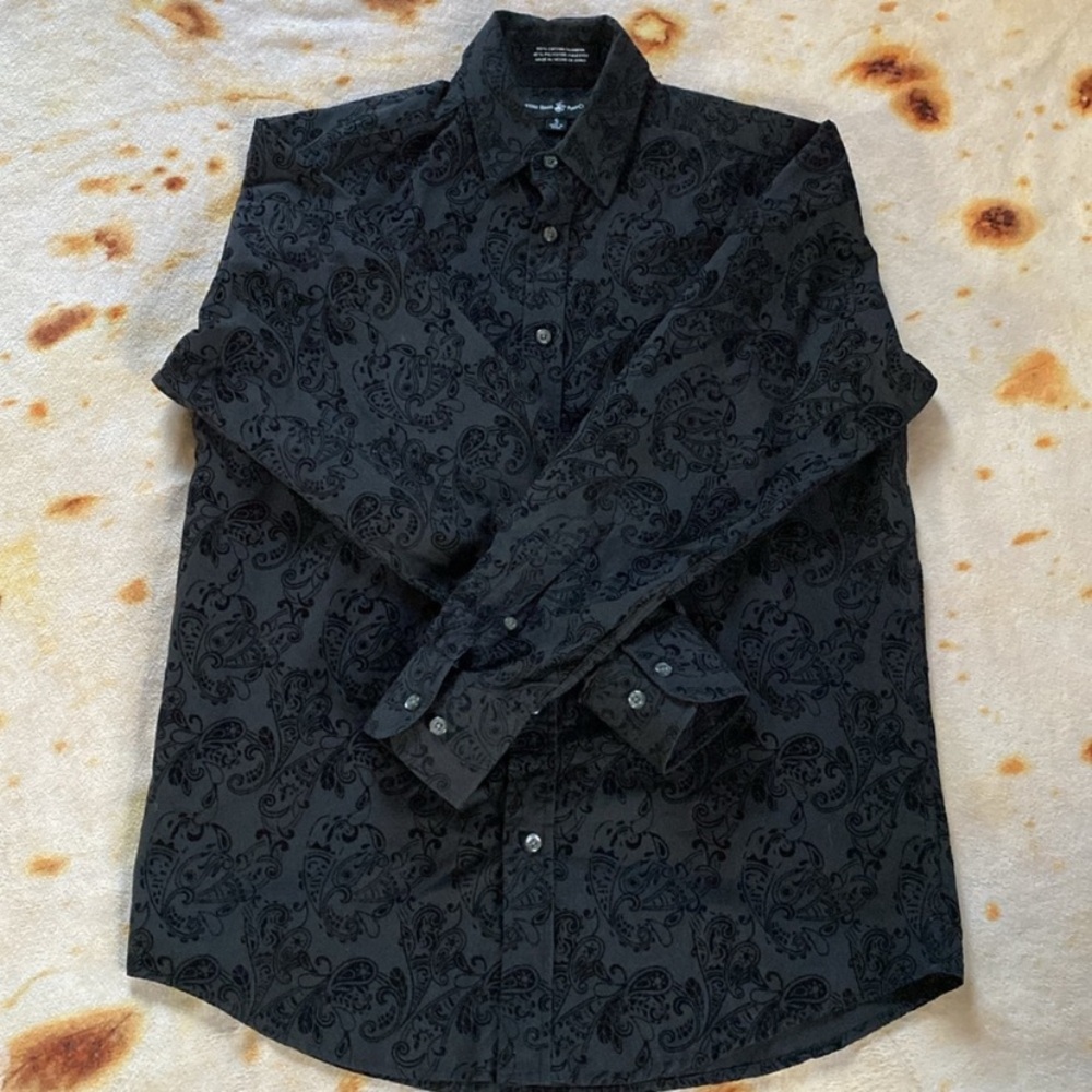 Beverly Hills Polo Club Black Patterned Men's Shirt